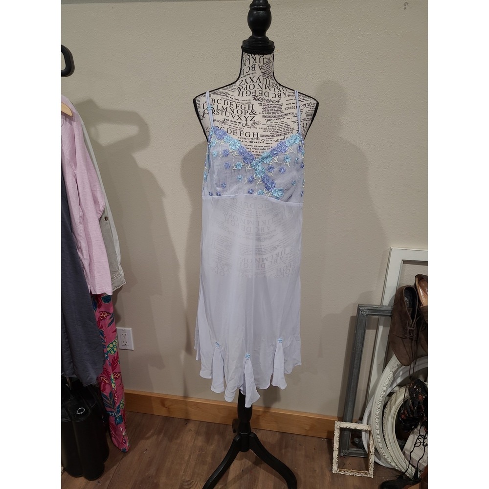 Coquette Babydoll Fairycore‎ sheer Lavendar Intimate Slip dress Women SZ 1X